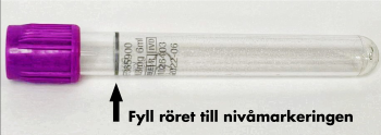 Rör med EDTA lila propp, 7 ml